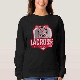 JAG TROR MÄNNISKOR MED EN STICK Lacrosse T Shirt