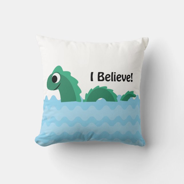 Jag tror mästare det sjöChamplain monster Kudde (Framsida)