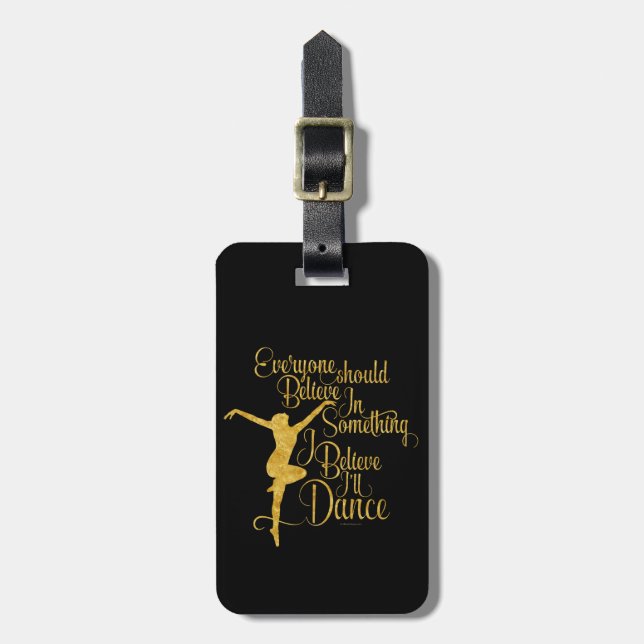 Jag tror mig ska dans bagagebricka (Vertikal Framsida)