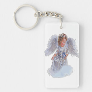 Jag tror på Änglar Keychain Nyckelring