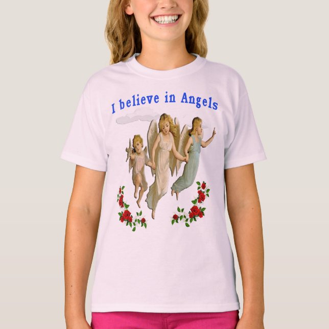 Jag tror på änglar t shirt (Framsida)