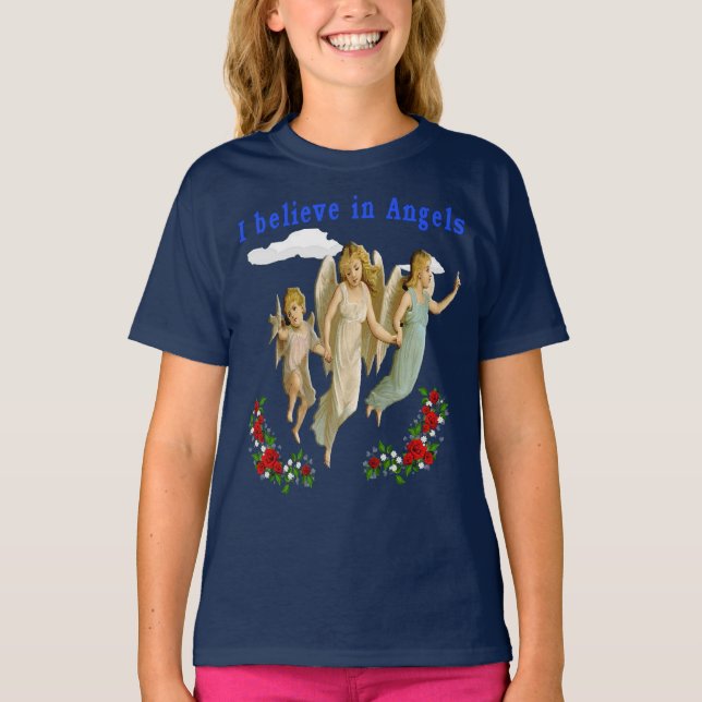 Jag tror på änglar t shirt (Framsida)