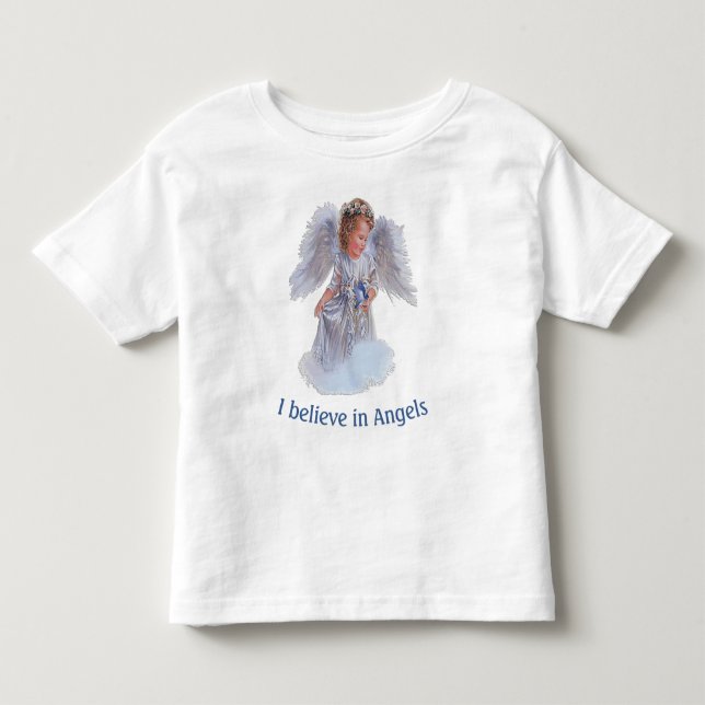 Jag tror på Änglar T Shirt (Framsida)