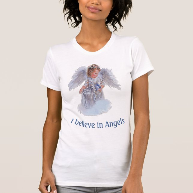 Jag tror på Änglar T Shirt (Framsida)