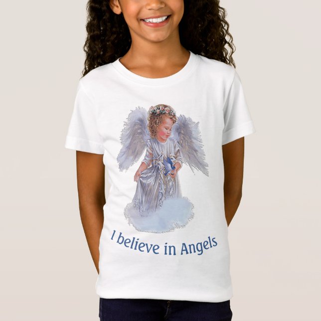Jag tror på Änglar T Shirt (Framsida)