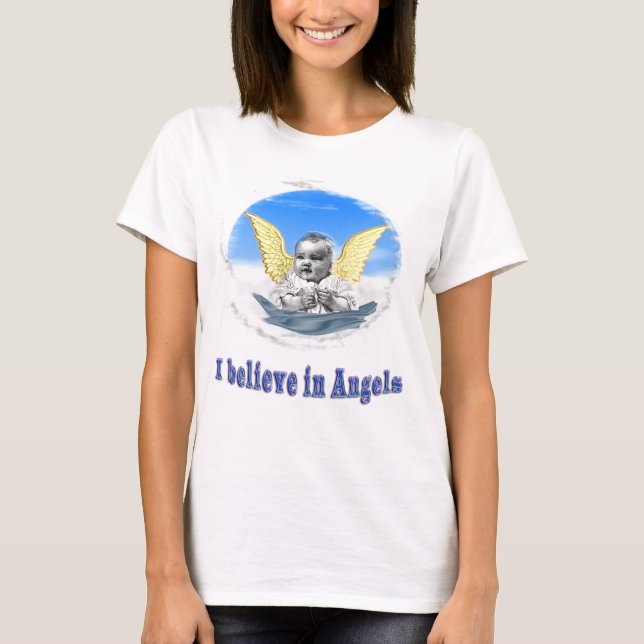 Jag tror på Änglar T Shirt (Framsida)