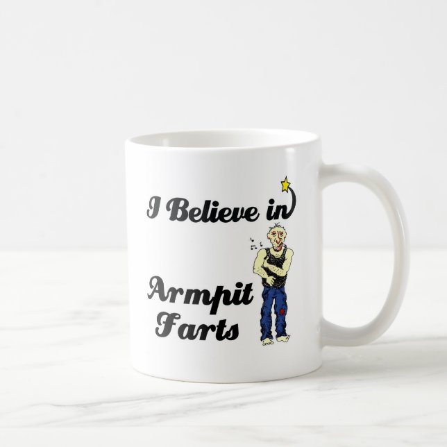 Jag tror på armbågsbiljetter kaffemugg (Höger)