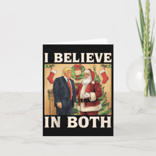 Jag tror på både Trump och Tomte Rolig Pro Trump Kort