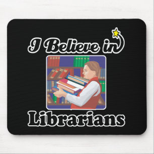 Jag tror på bibliotek musmatta