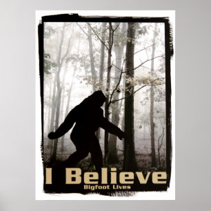 Jag tror på Bigfoot Lives Poster