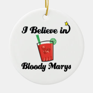 Jag tror på blodiga marys julgransprydnad keramik