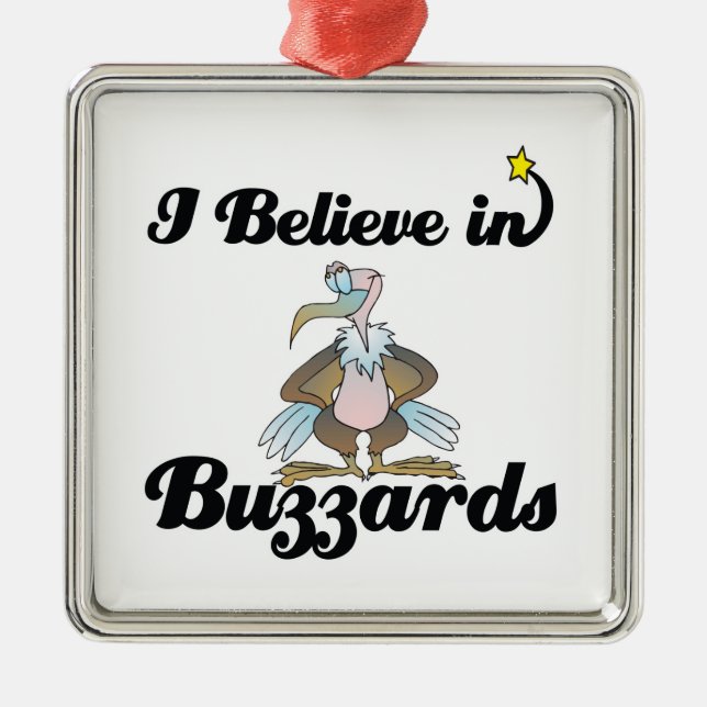 Jag tror på buzzerna julgransprydnad metall (Framsidan)