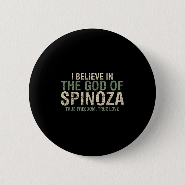 Jag tror på Coolan Spinoza Philosopher Q Knapp (Framsida)