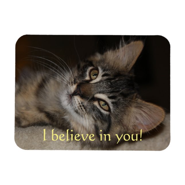 Jag tror på dig Cat Magnet (Horisontell)