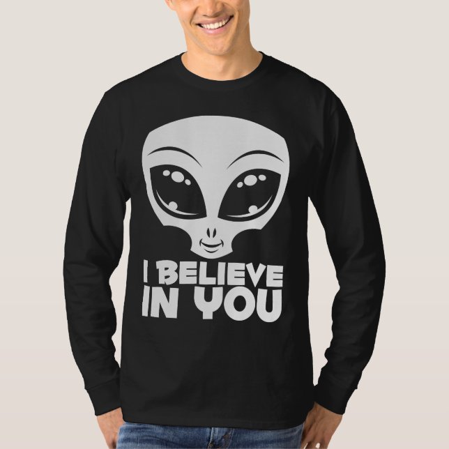 Jag tror på dig Främling i vitt T Shirt (Framsida)