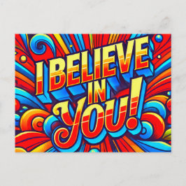 Jag tror på dig vykort