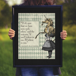 Jag tror på din Unicorn-citat Poster