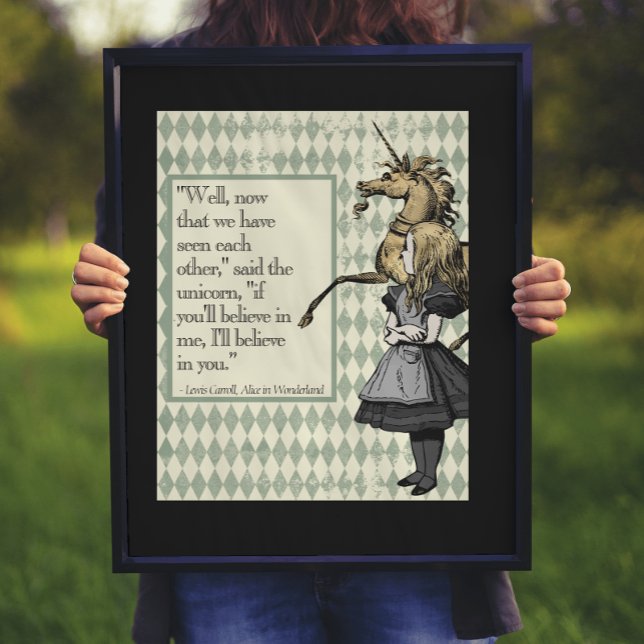 Jag tror på din Unicorn-citat Poster (Skapare uppladdad)