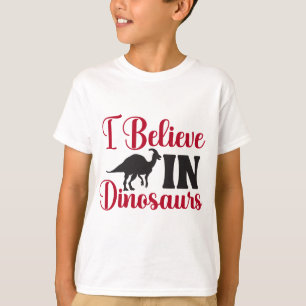 Jag tror på dinosaurie t shirt