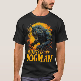 Jag tror på Dogman Michigan Cryptid LBL Crypt T Shirt