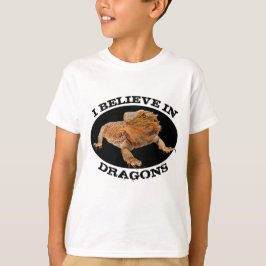 "Jag tror på Dragons" med böjd Dragon T Shirt