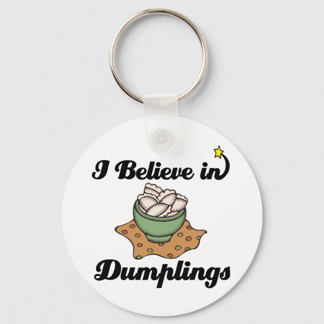 jag tror på dumplings nyckelring (Framsida)