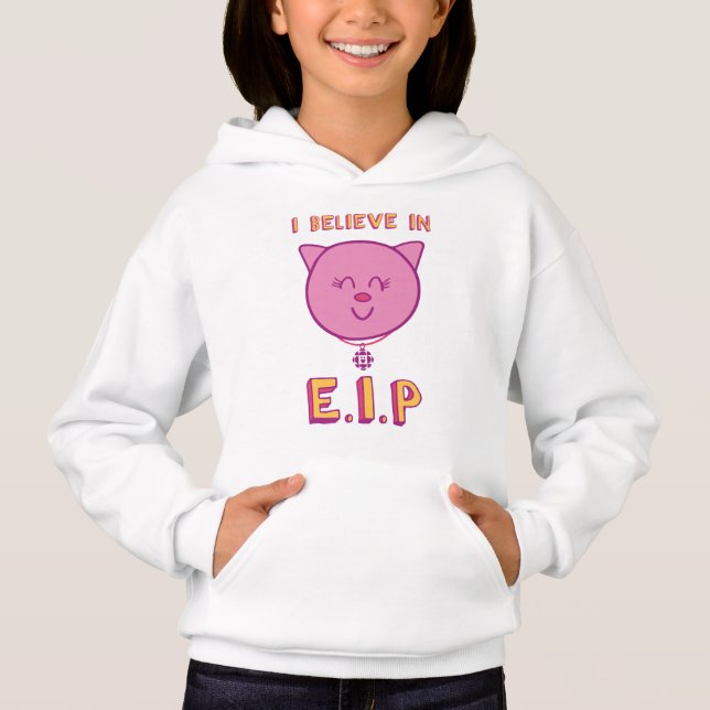 Jag tror på E.I.P Girls'Hoodie T Shirt (Framsida)