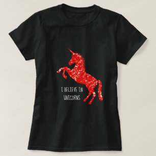 Jag tror på ennslogan, mytisk varelse t shirt