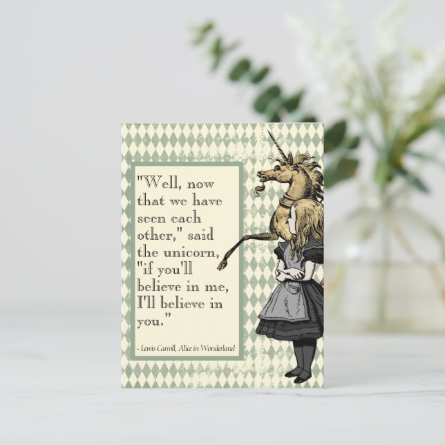 Jag tror på er Unicorn Vykort (Stående Fram)