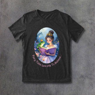 Jag tror på Fairy Tale Endings Cute Princess T Shirt