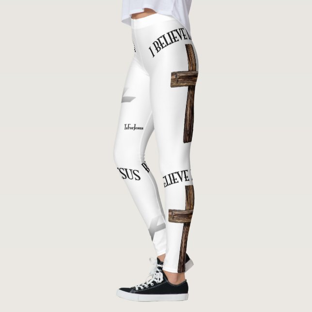 Jag tror på Jesus med Kor-lagar Leggings (Vänster)