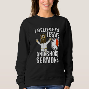 Jag tror på Jesus och Kort Sermons Funny Christi T Shirt