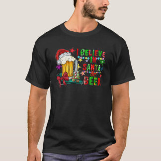Jag tror på julklappar för tomten och öl t shirt
