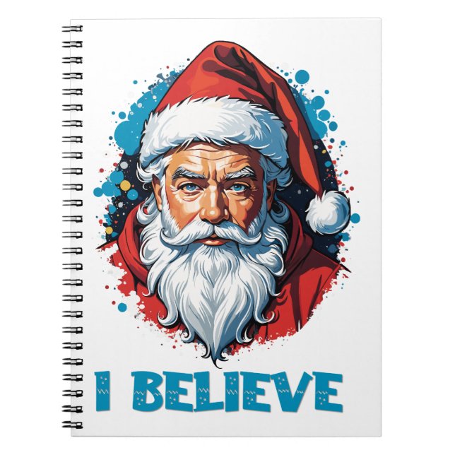 Jag tror på Jultomten Graffiti Stil Design Anteckningsbok (Framsidan)