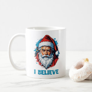 Jag tror på Jultomten Graffiti Stil Design Kaffemugg