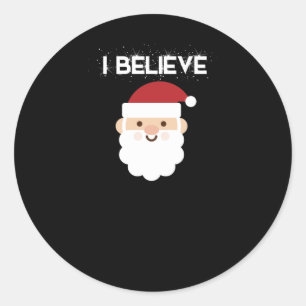 Jag tror på Jultomten måndag Runt Klistermärke