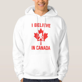 Jag tror på Kanada - Lusnyt Bigfoot Hoodie