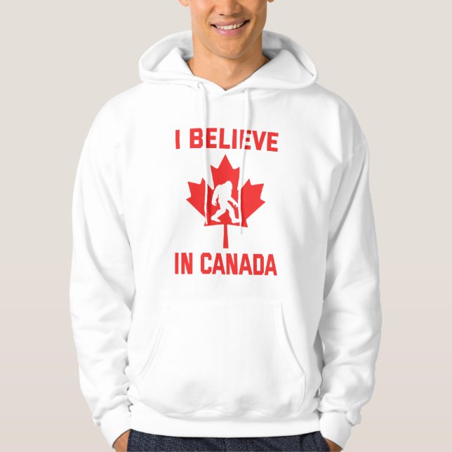 Jag tror på Kanada - Lusnyt Bigfoot Hoodie (Framsida)