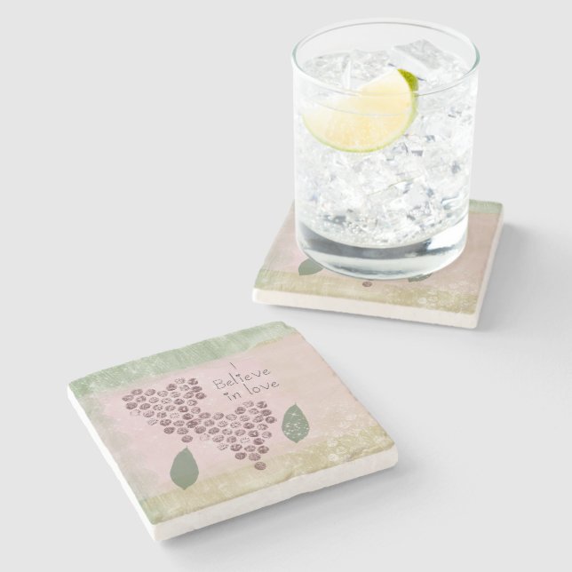 Jag tror på Kärlek Hearts Stenunderlägg (Sidan)