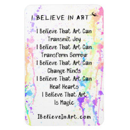 Jag tror på konstnärliga manifestationer för främj magnet