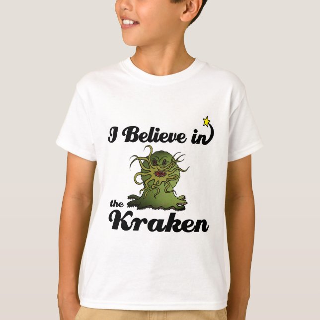 Jag tror på kraken tröja (Framsida)