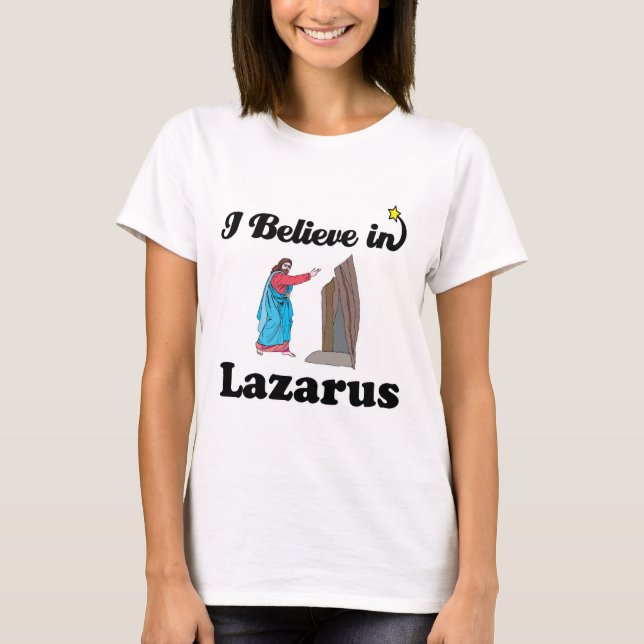 Jag tror på lazarus tröja (Framsida)