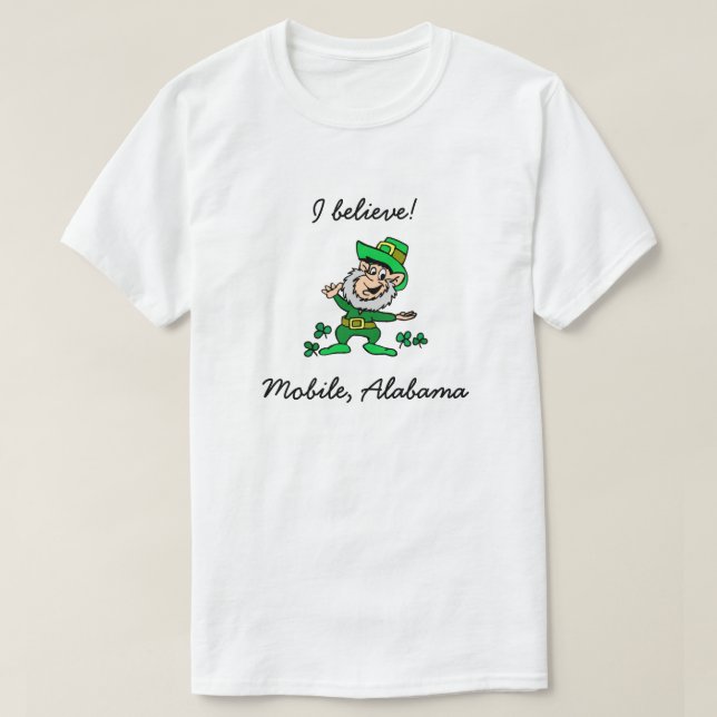 Jag tror på Leprechaunsar T Shirt (Design framsida)