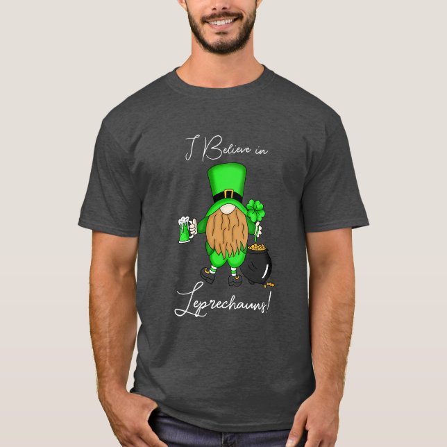 Jag tror på Leprechaunsar! T Shirt (Framsida)