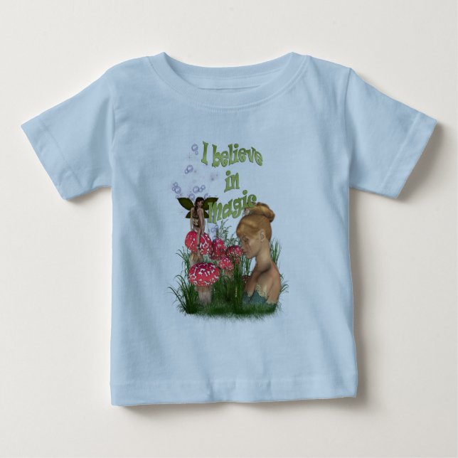 Jag tror på magi baby T-Shirt (Framsida)