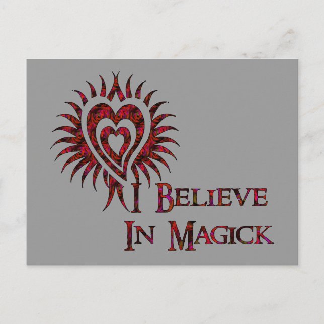 Jag tror på Magick Vykort (Framsida)