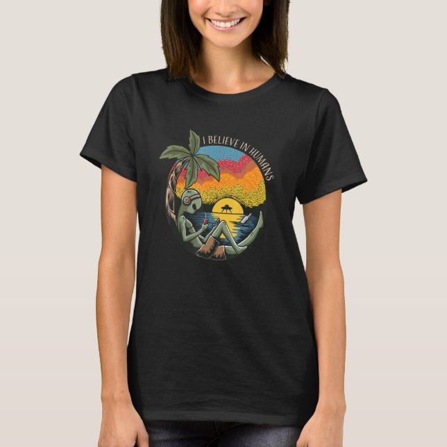Jag tror på människor som lever utomlands t shirt (Framsida)