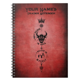 Jag tror på mig själv Crimson Red Trader-symbol Anteckningsbok