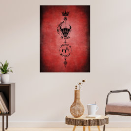 Jag tror på mig själv Crimson Red Trader-symbol Poster