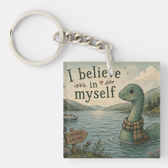 Jag tror på mig själv fantasifull Loch Ness Monste (Framsidan)